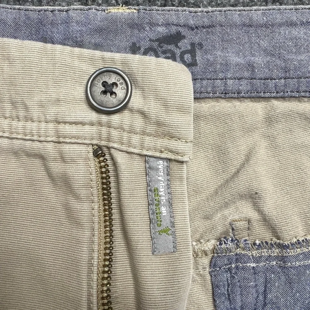 Horny Toad Cliff Canvas Shorts Mens 36x10 Khaki Organic Cotton Casual Hiking Tan